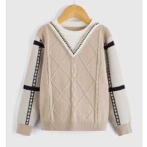 Beige Thick Knit Sweater